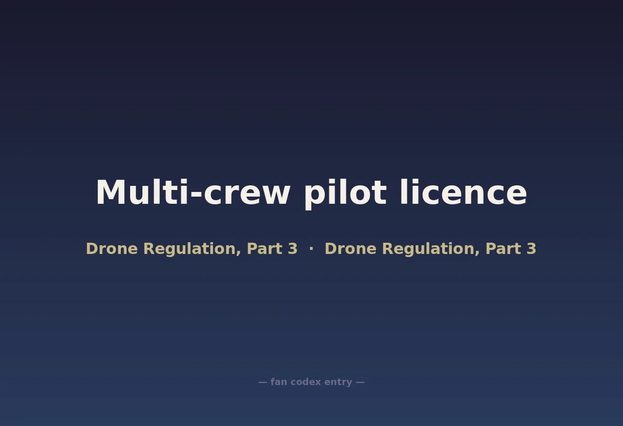Multi-crew pilot licence