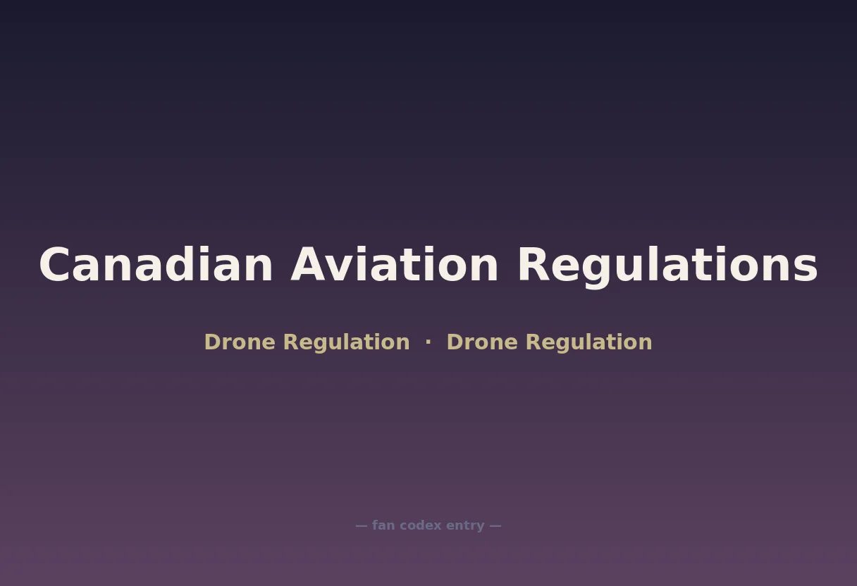 Canadian Aviation Regulations
