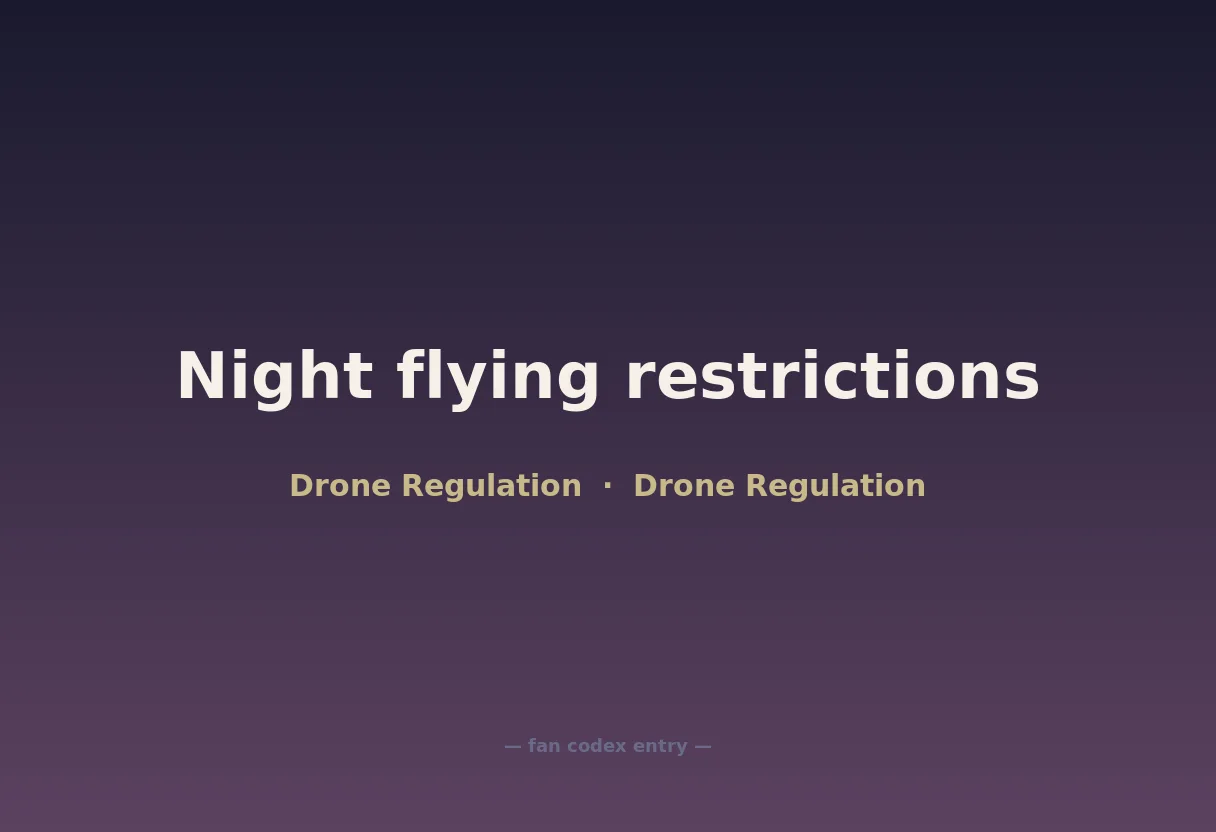 Night flying restrictions