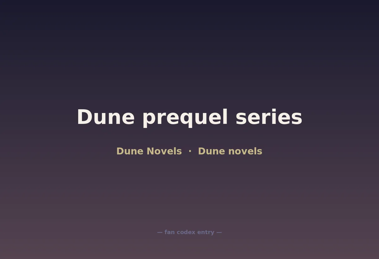 Dune prequel series