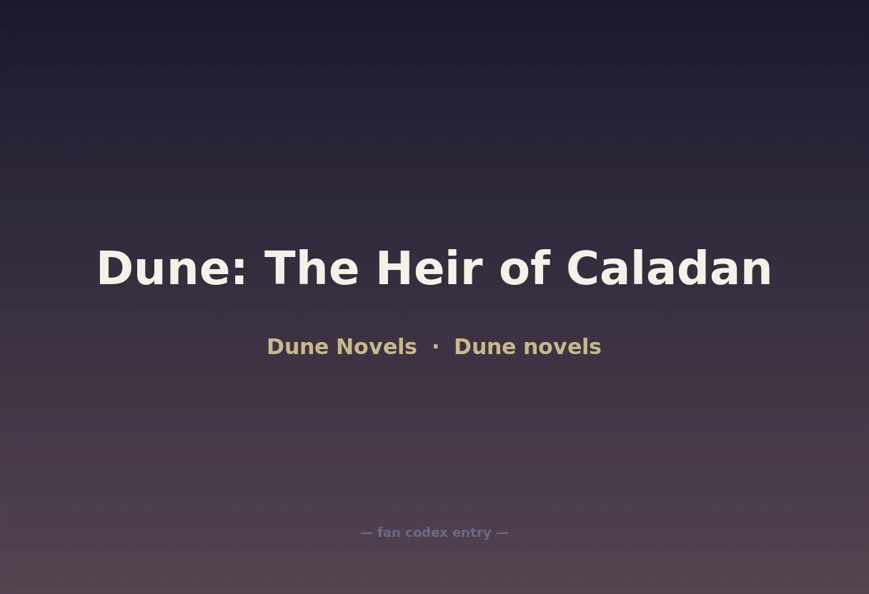 Dune: The Heir of Caladan