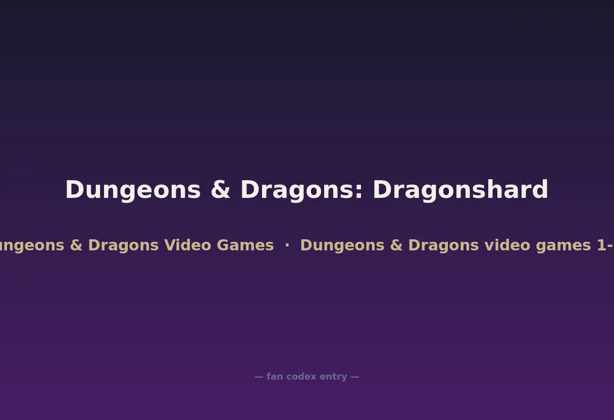 Dungeons & Dragons: Dragonshard
