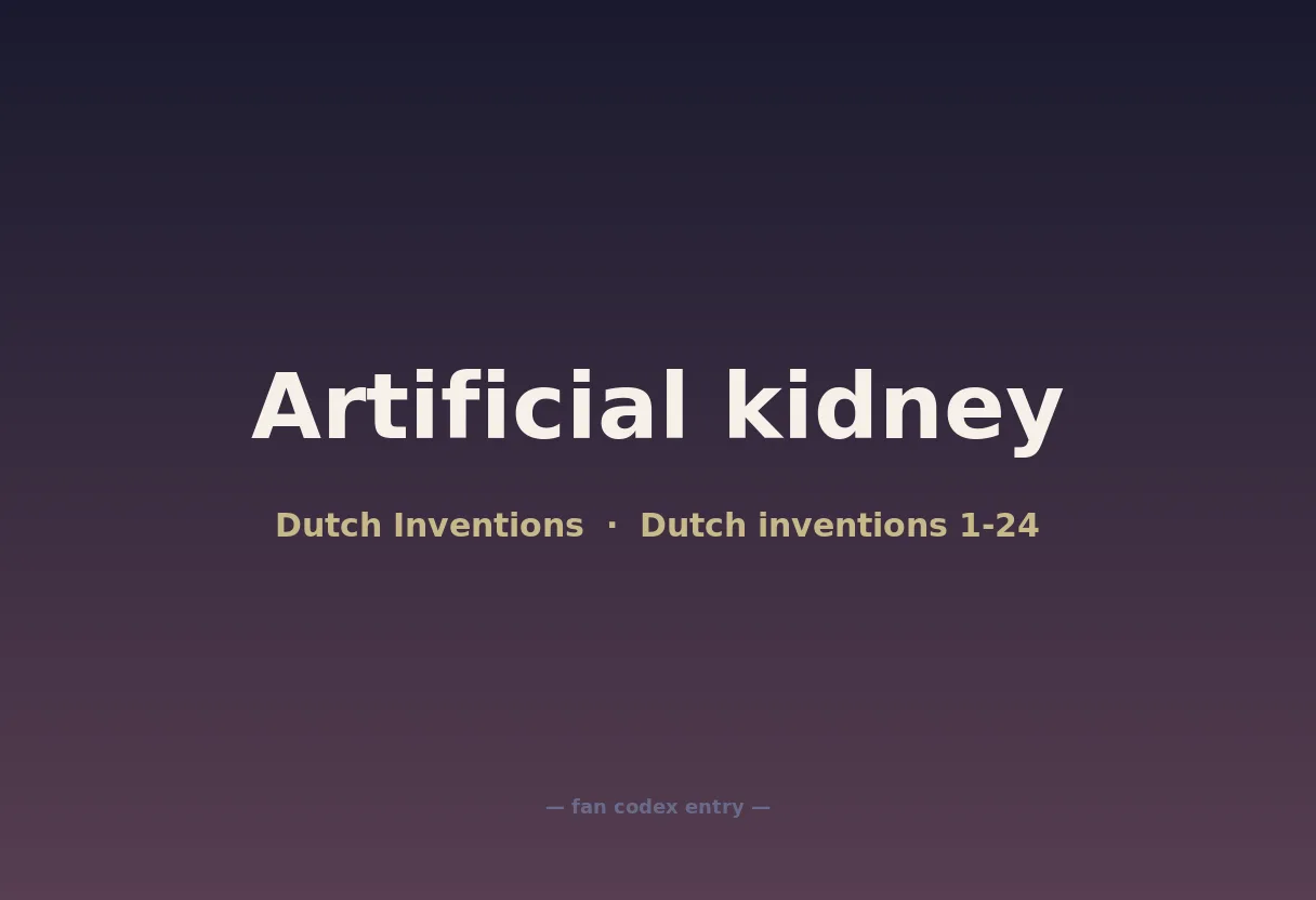 Artificial kidney