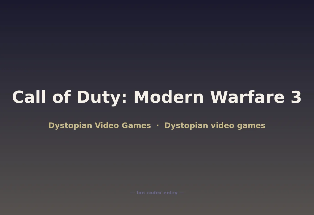 Call of Duty: Modern Warfare 3
