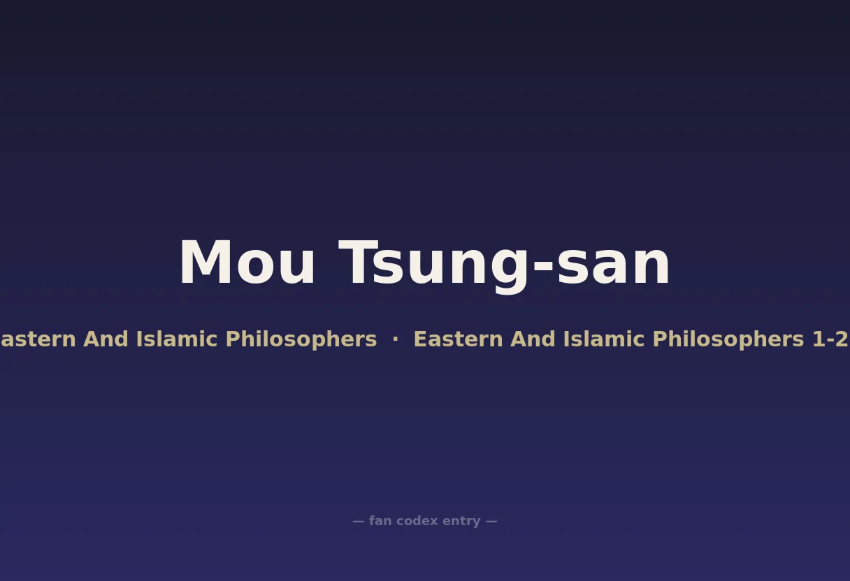 Mou Tsung-san