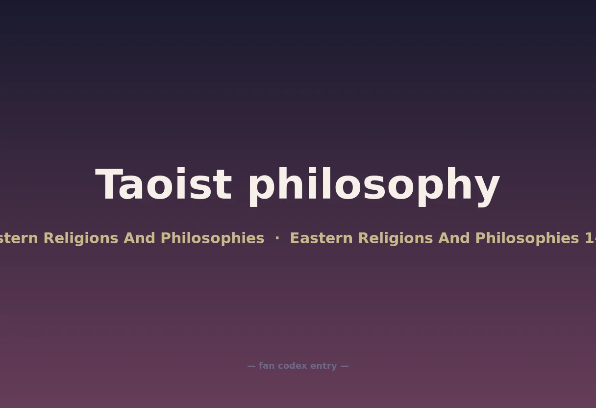 Taoist philosophy