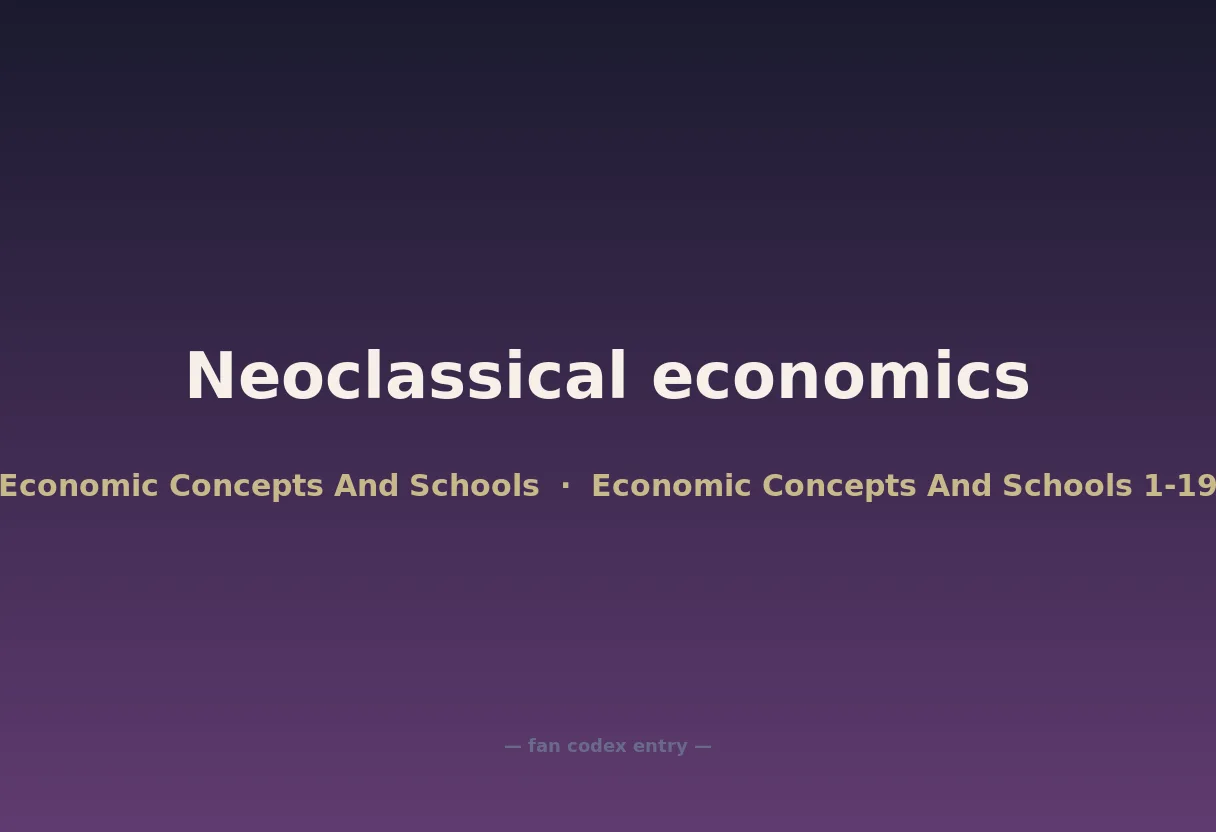 Neoclassical economics