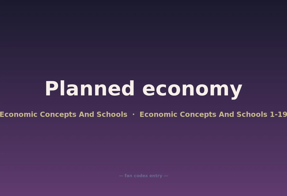 Planned economy