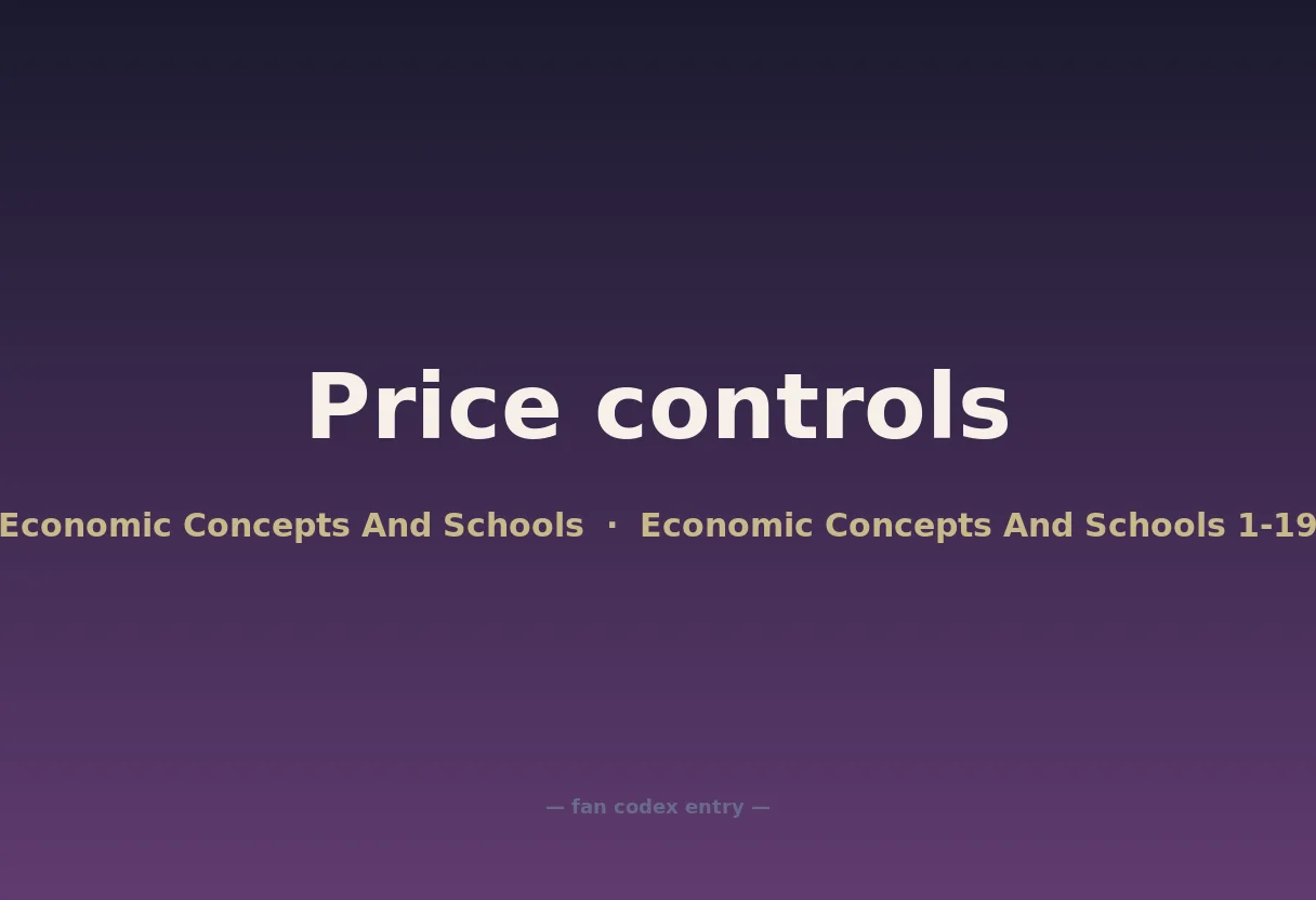Price controls