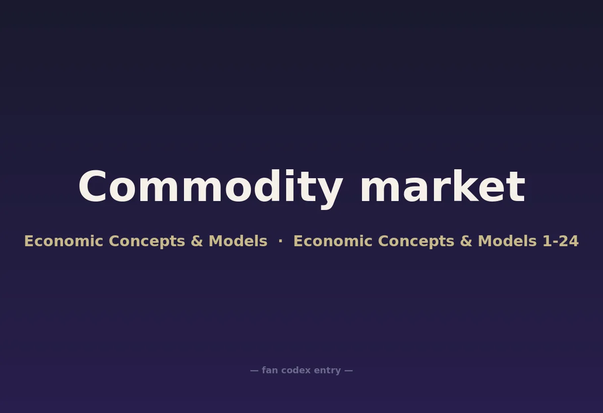 Commodity market