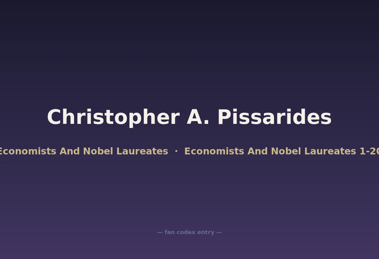 Christopher A. Pissarides