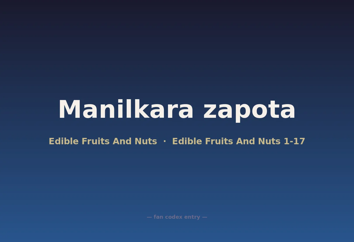 Manilkara zapota