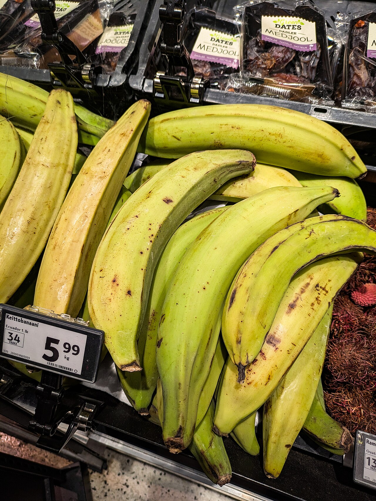 Cooking banana in a finnish supermarket