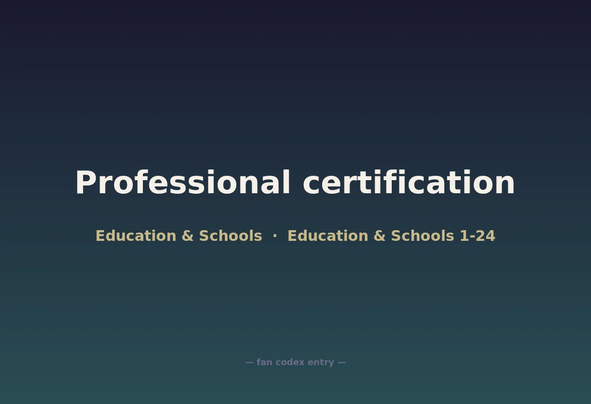 Professional certification