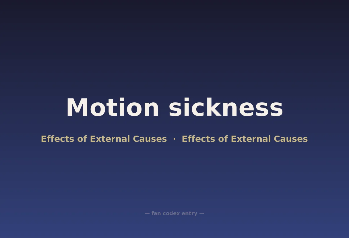 Motion sickness