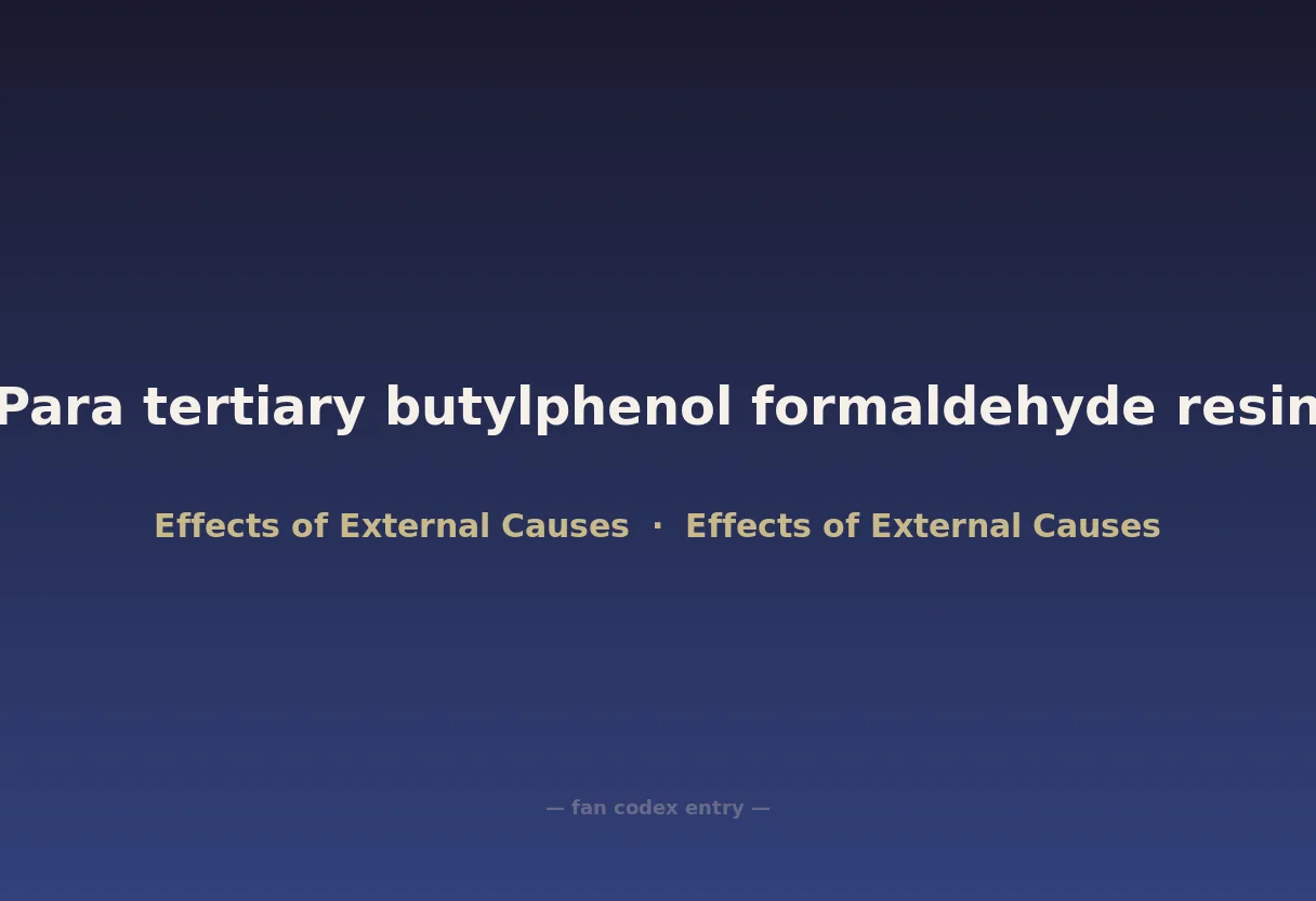 Para tertiary butylphenol formaldehyde resin