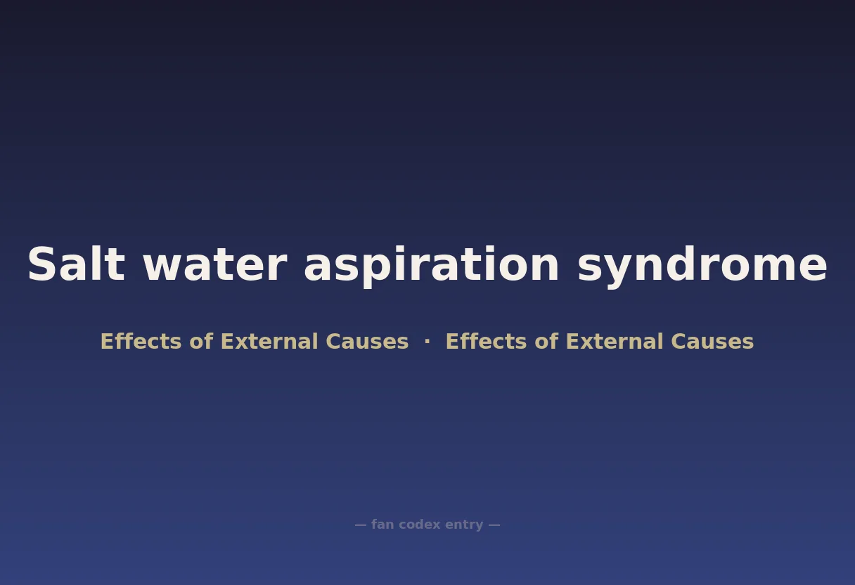 Salt water aspiration syndrome