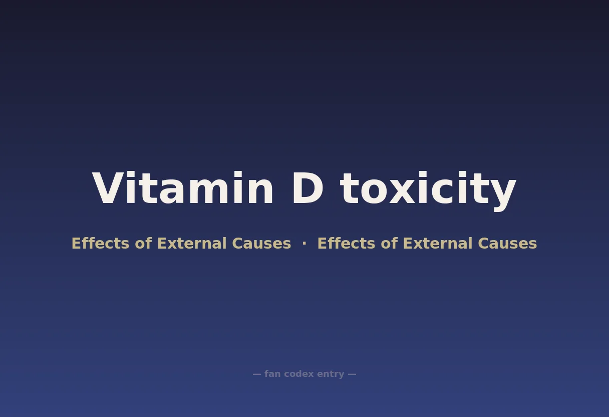 Vitamin D toxicity