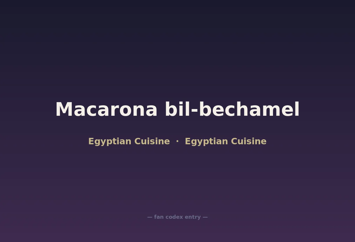 Macarona bil-bechamel