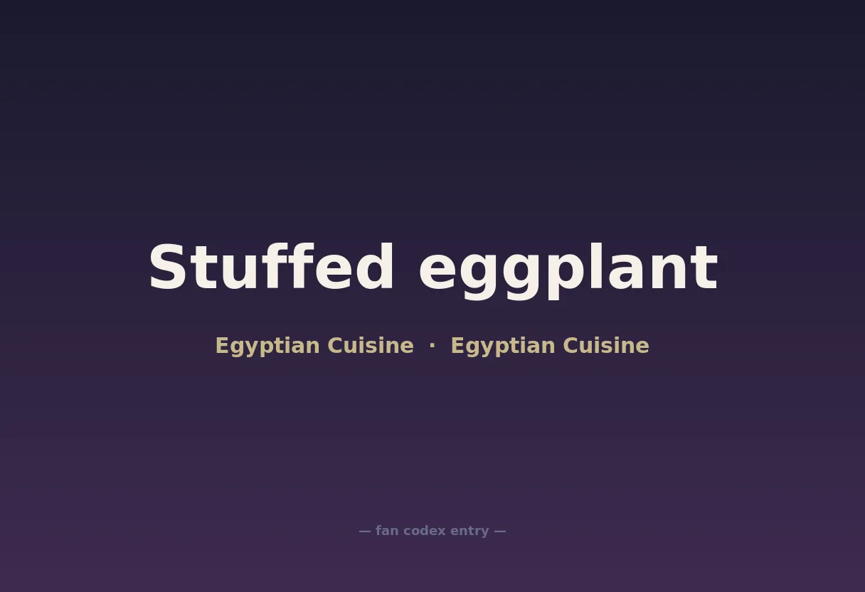 Stuffed eggplant