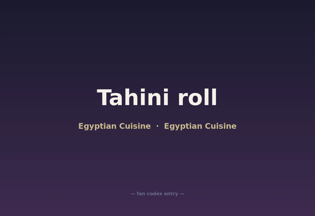 Tahini roll