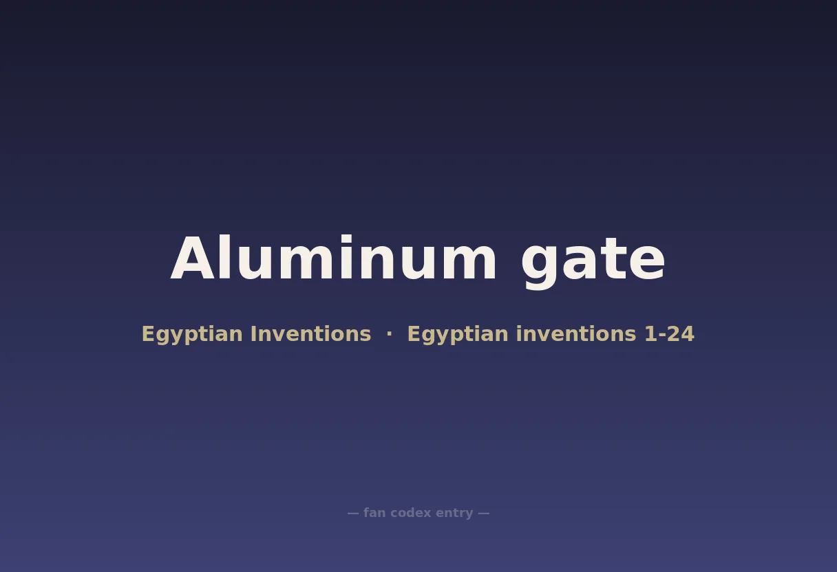 Aluminum gate