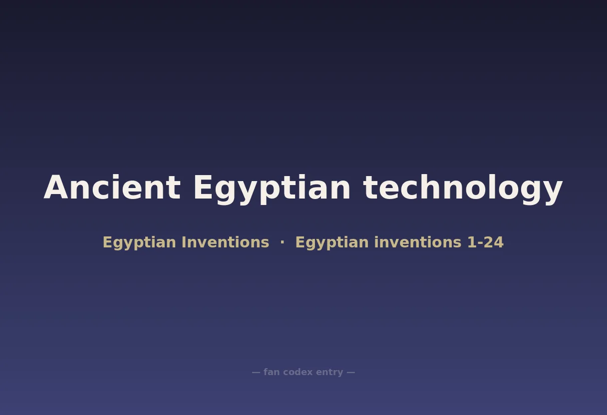 Ancient Egyptian technology