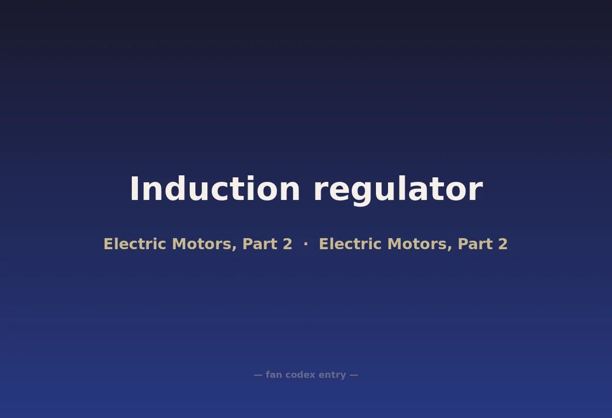 Induction regulator
