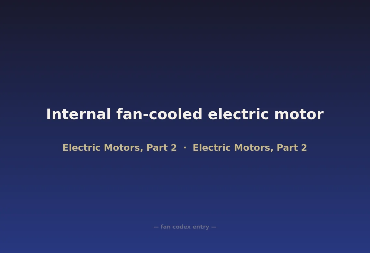 Internal fan-cooled electric motor