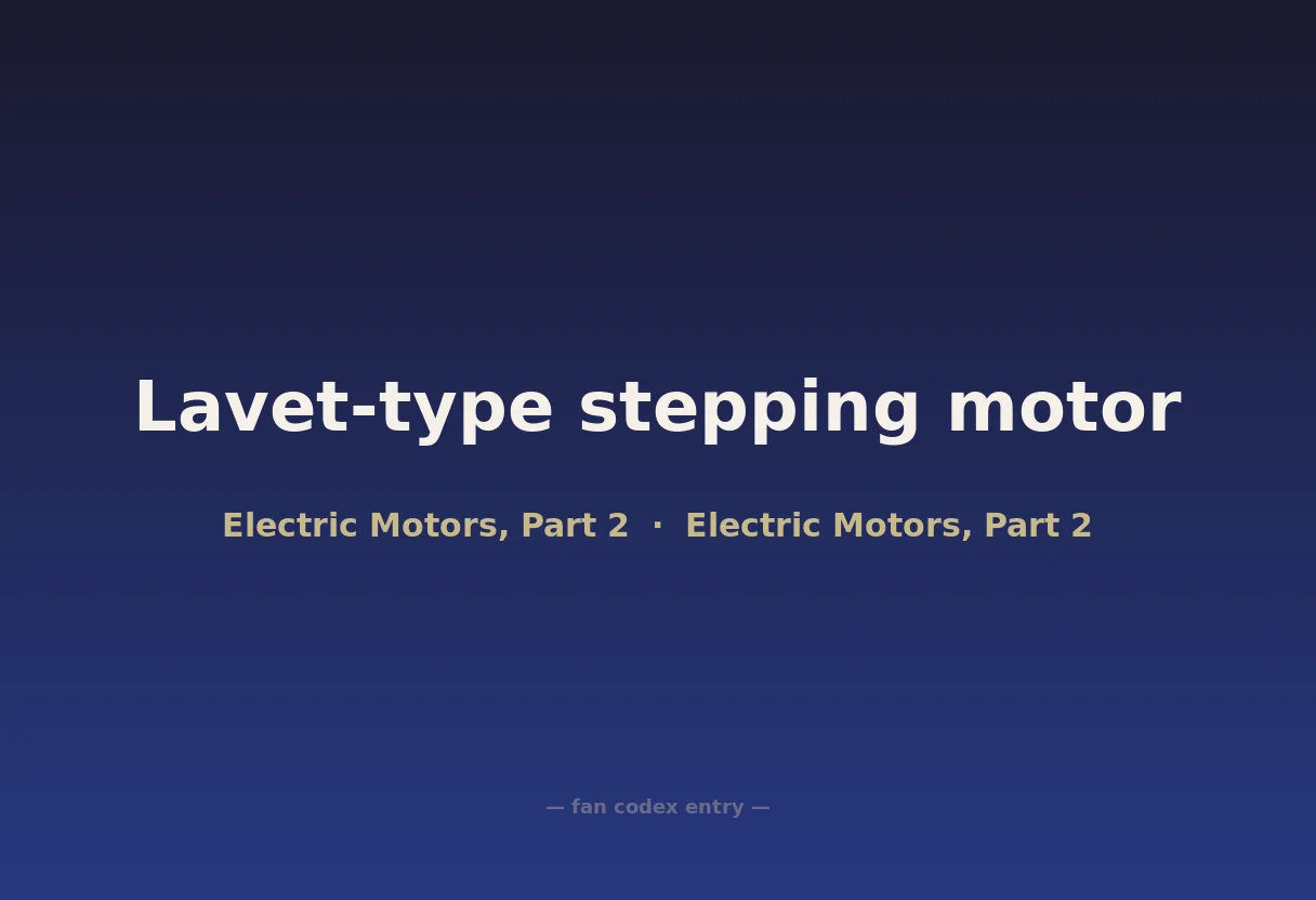 Lavet-type stepping motor