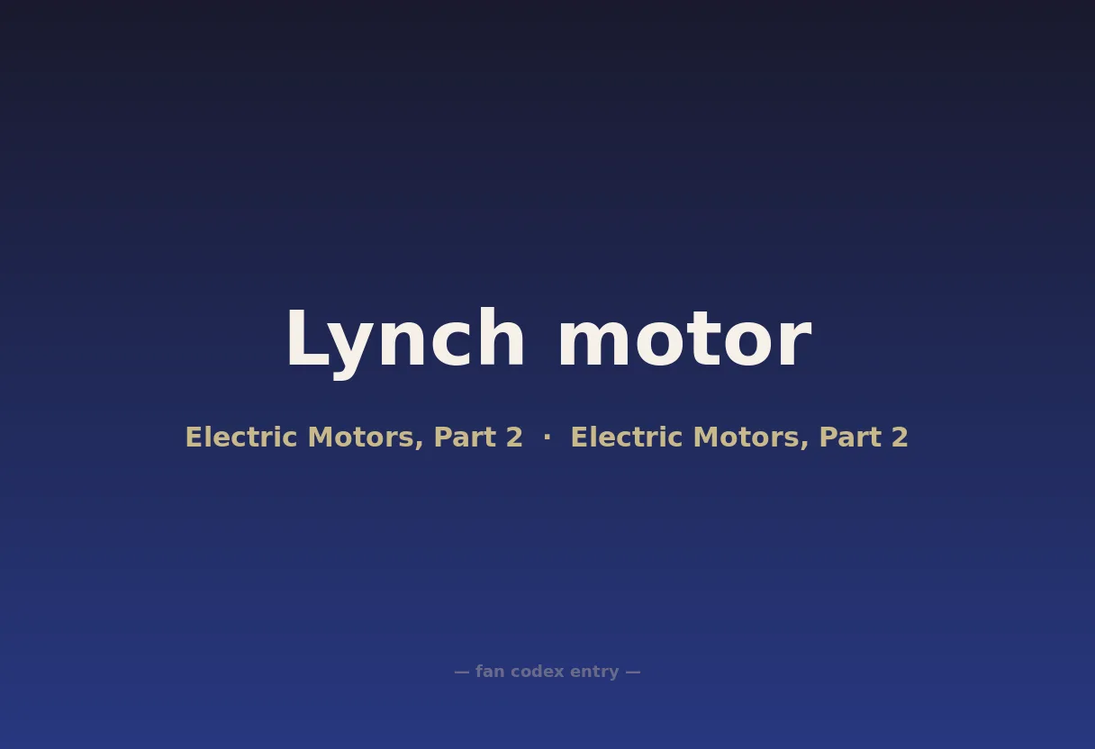 Lynch motor