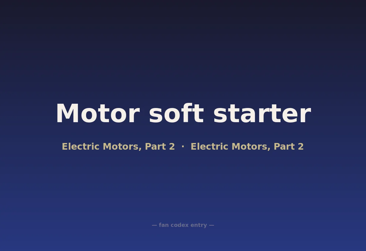Motor soft starter