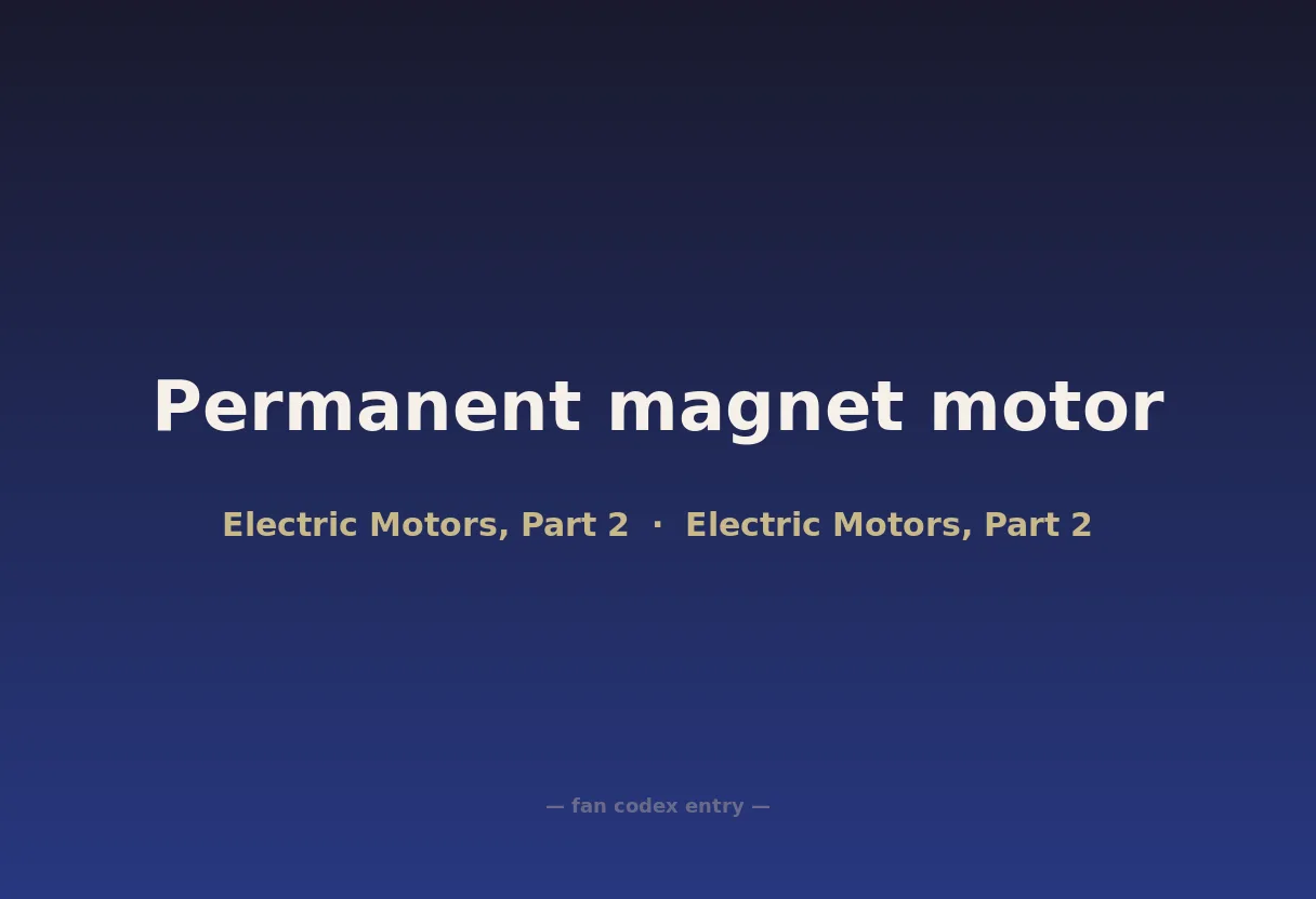 Permanent magnet motor