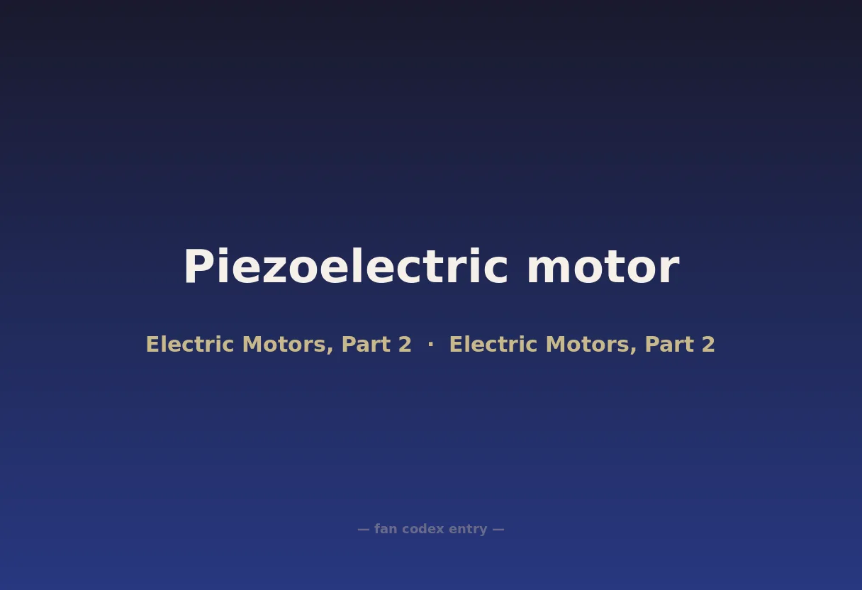 Piezoelectric motor
