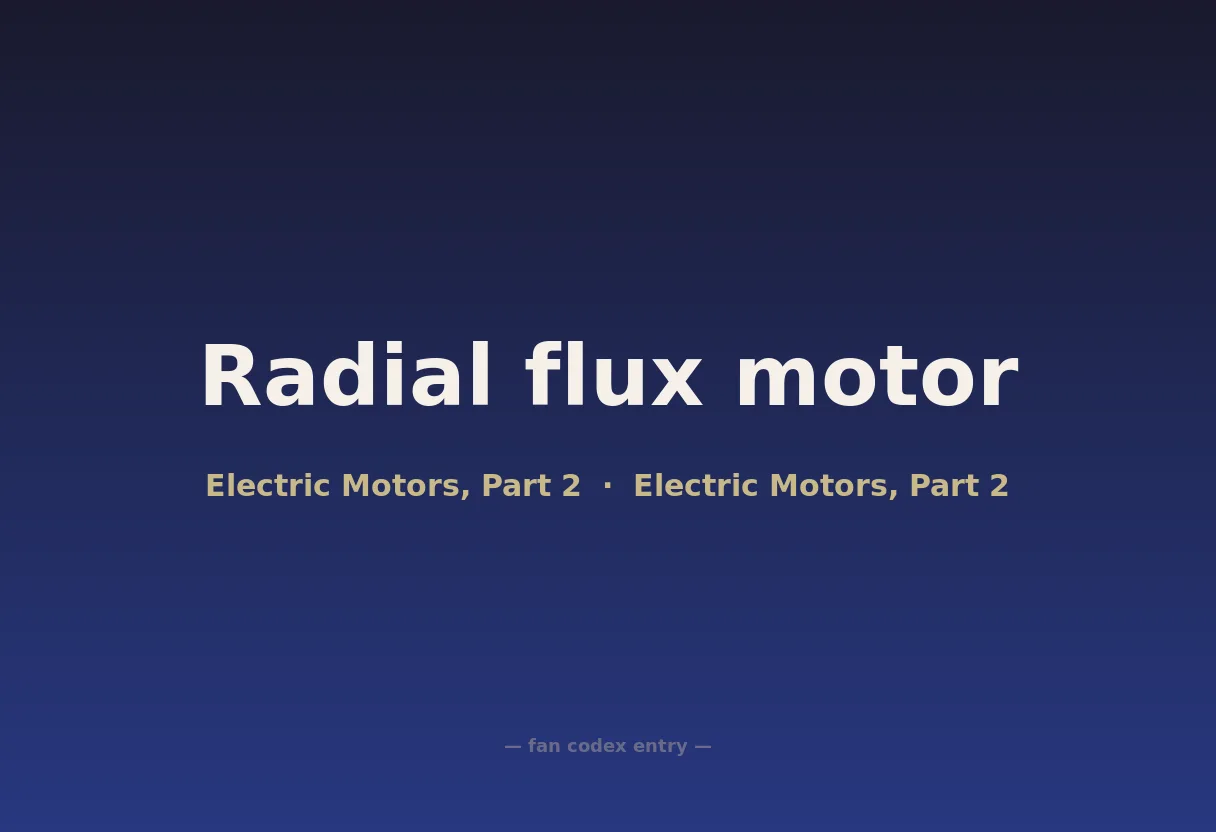 Radial flux motor