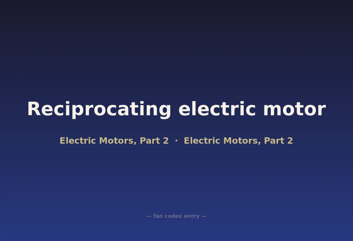 Reciprocating electric motor