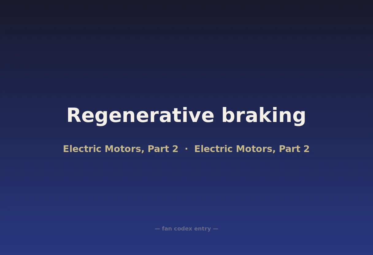 Regenerative braking