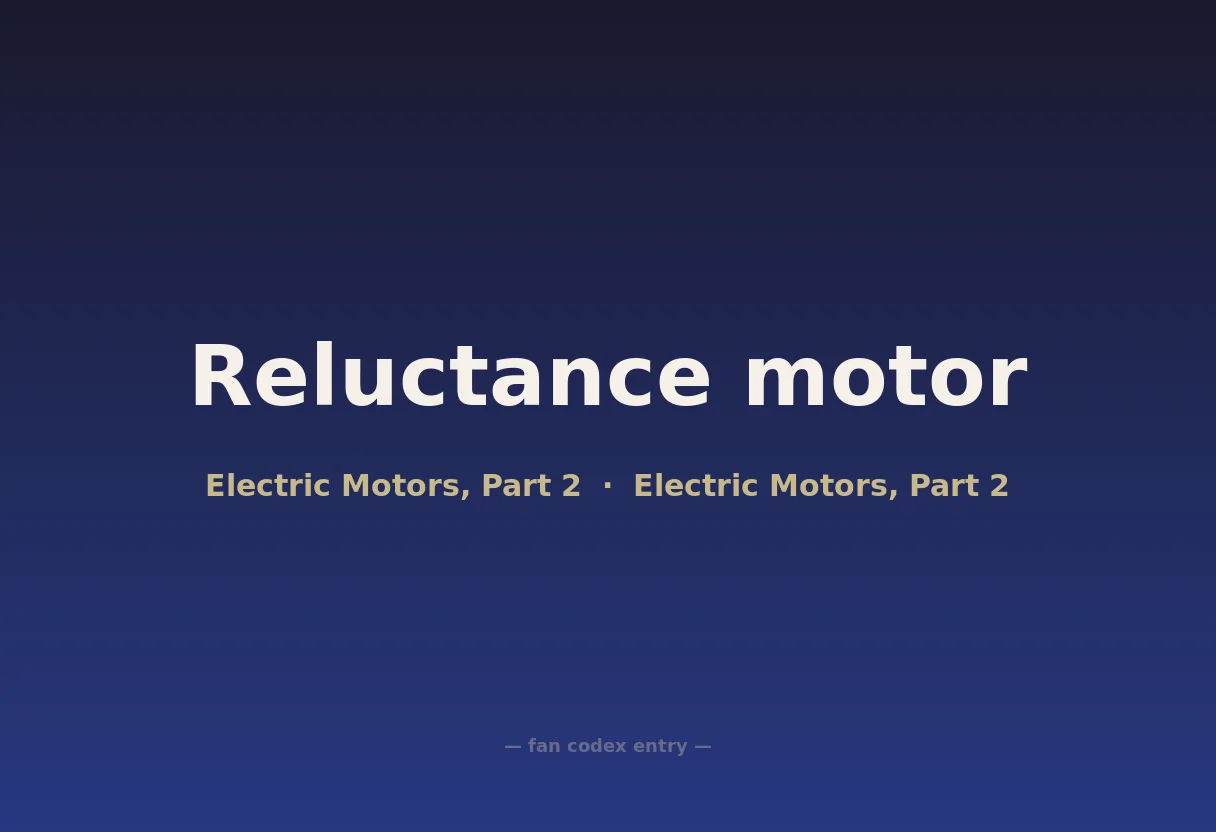 Reluctance motor