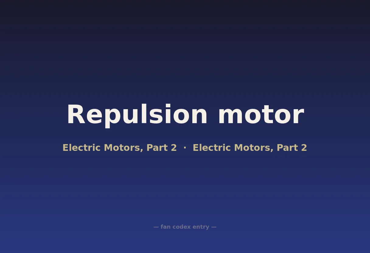 Repulsion motor