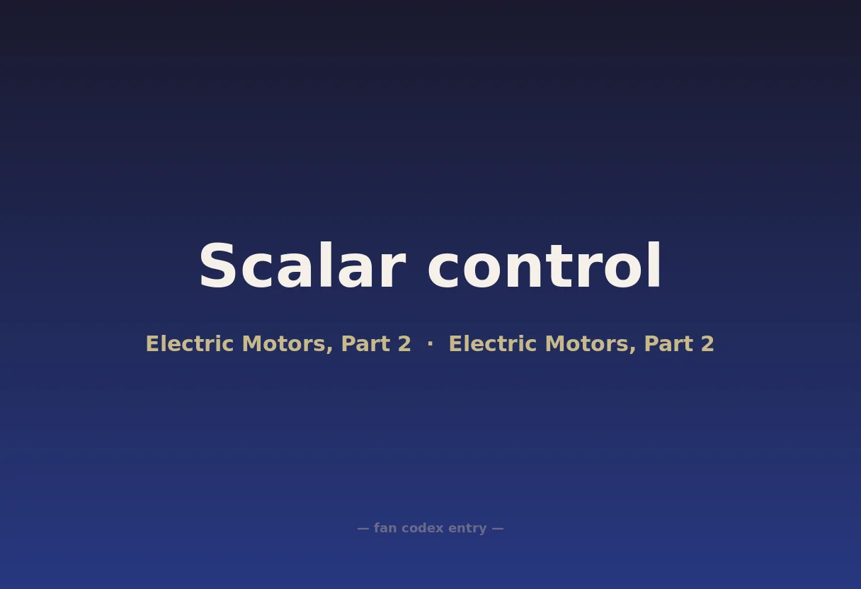 Scalar control