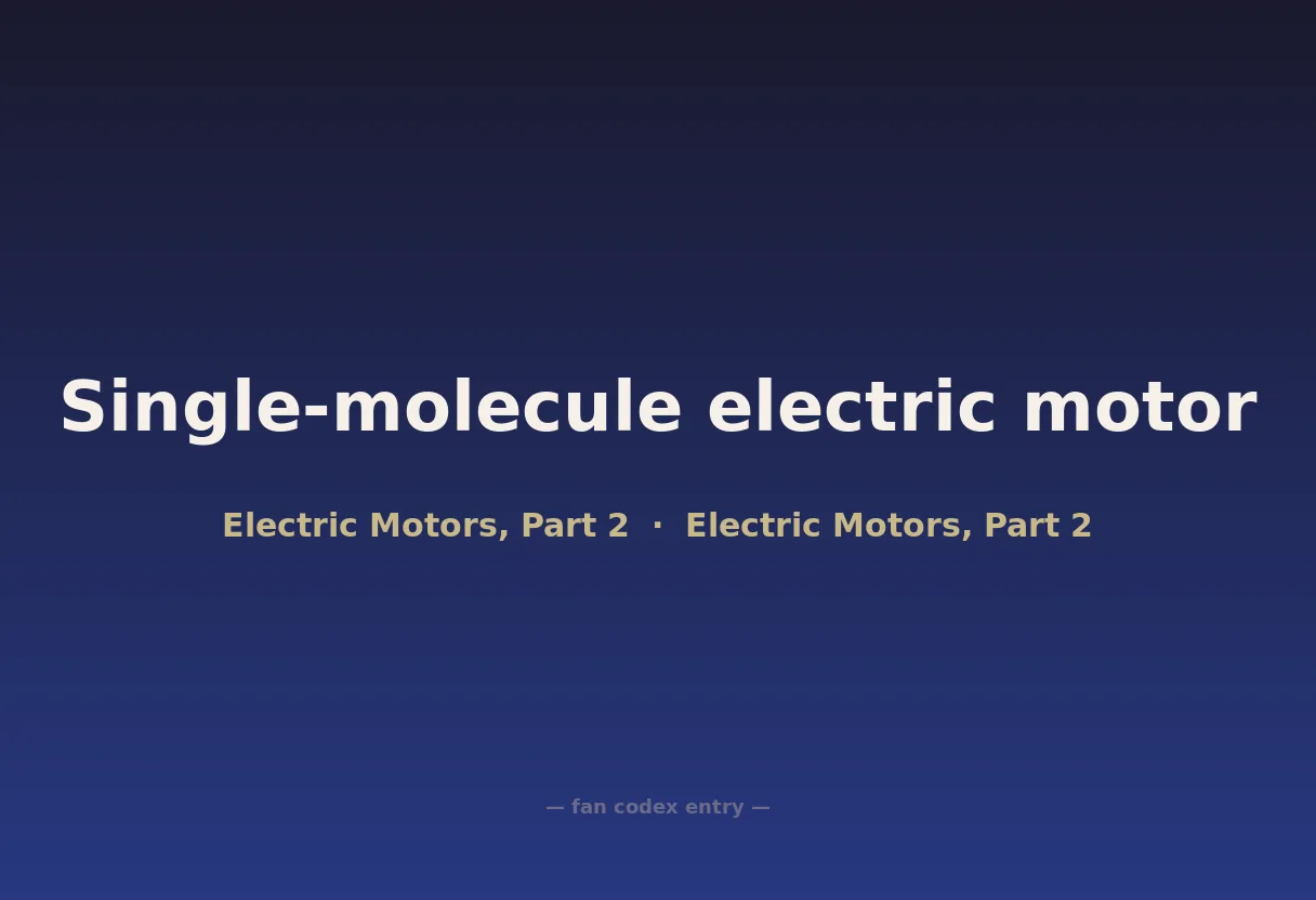 Single-molecule electric motor