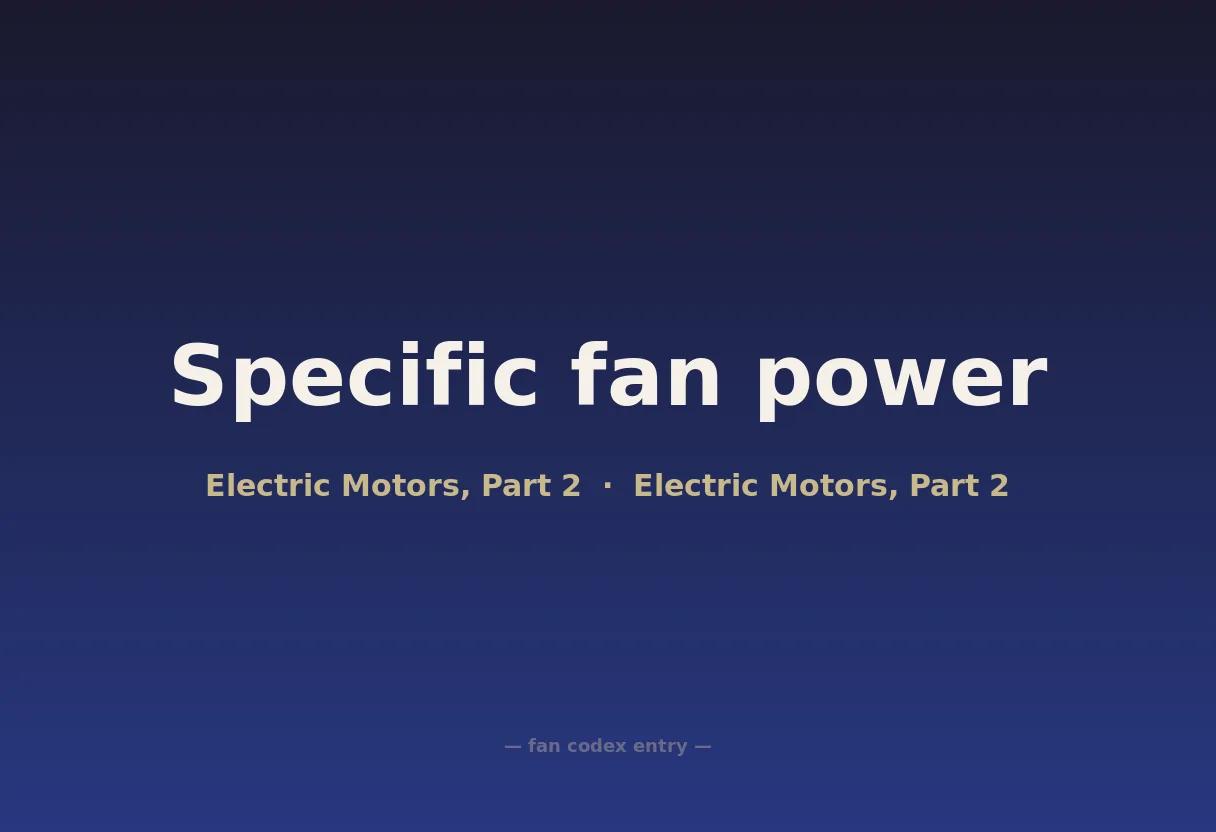 Specific fan power
