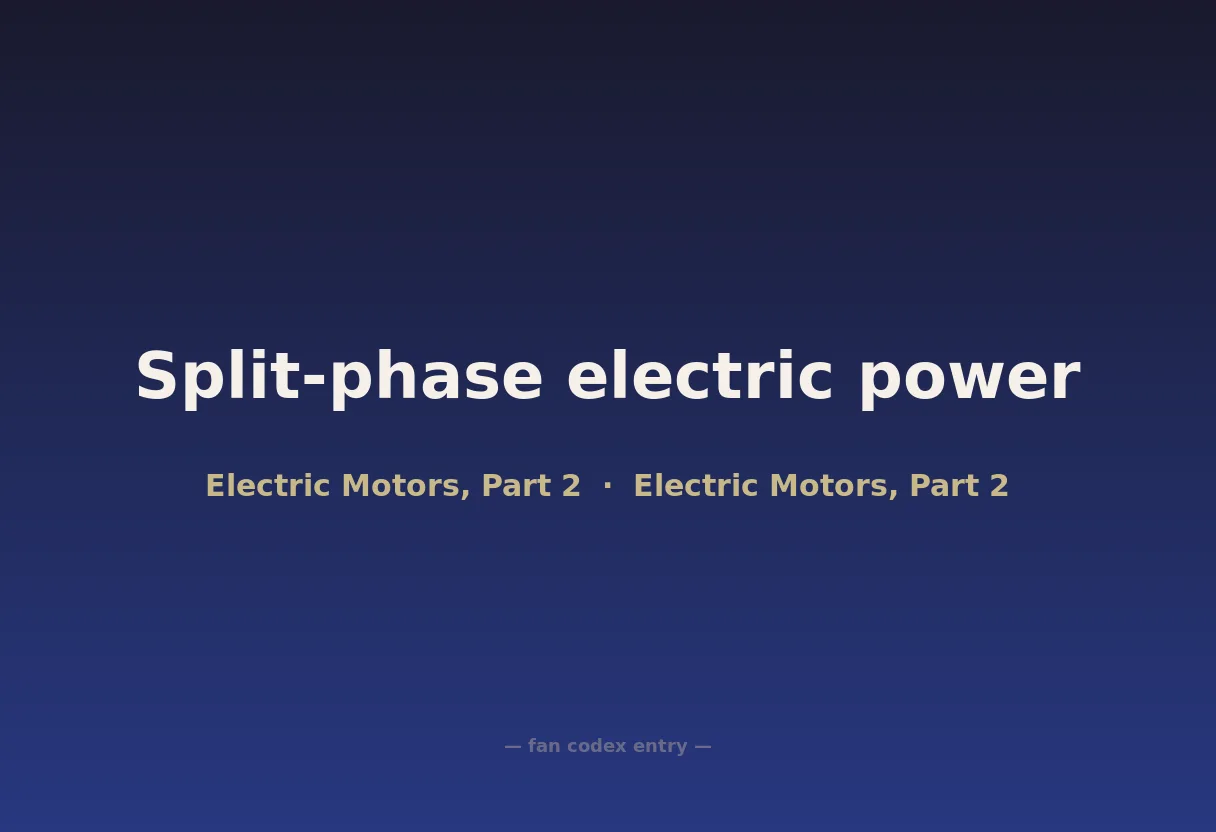 Split-phase electric power