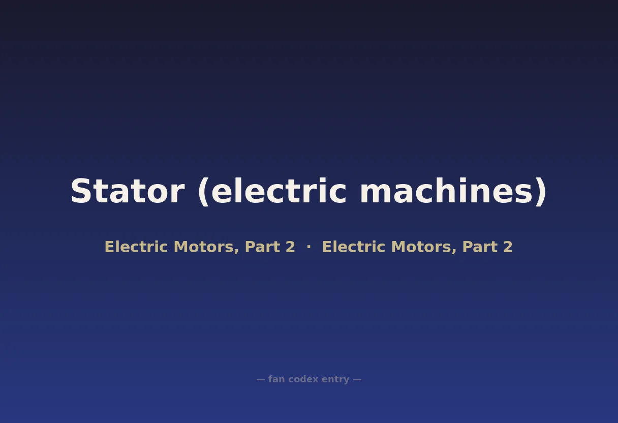 Stator (electric machines)