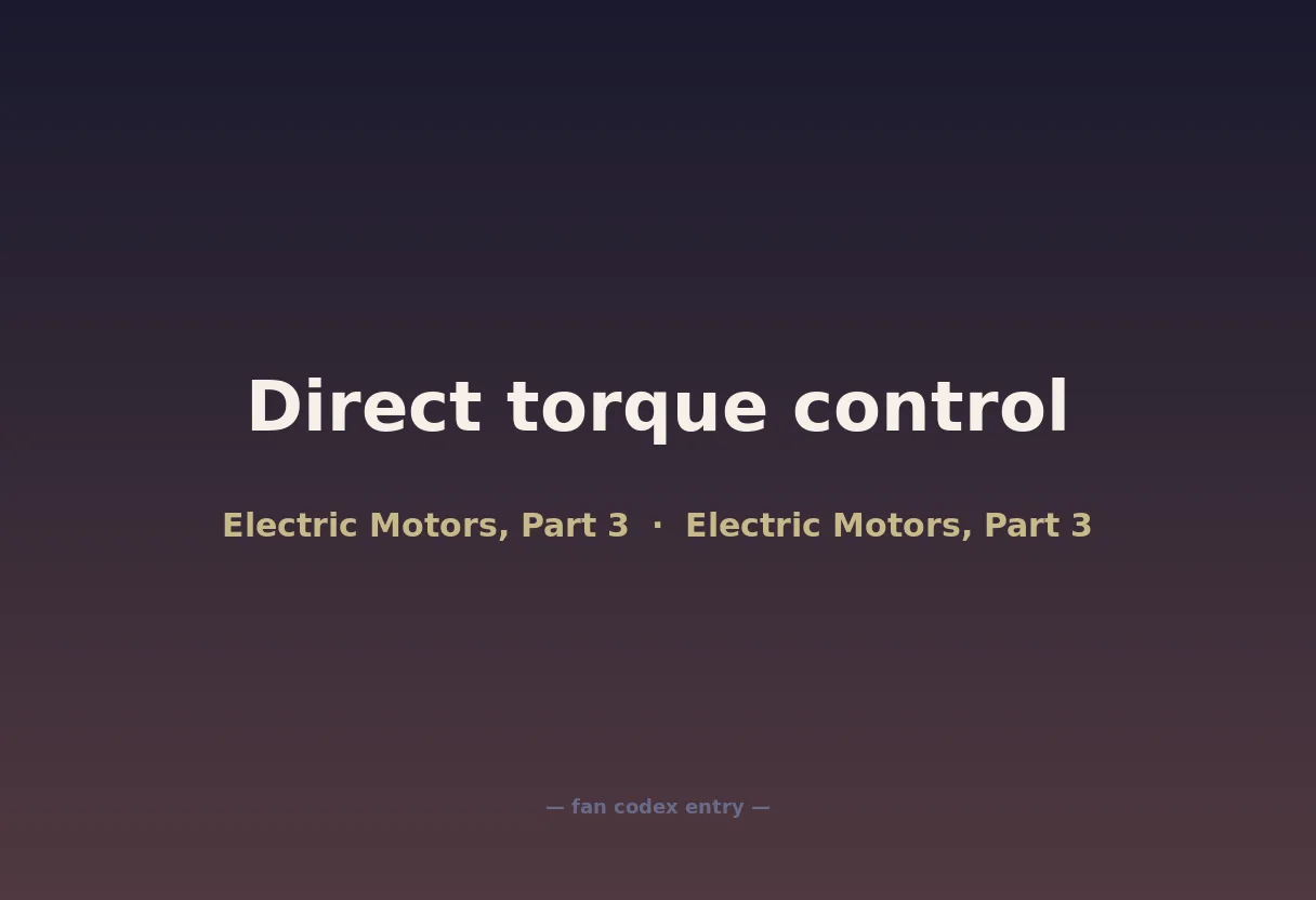 Direct torque control