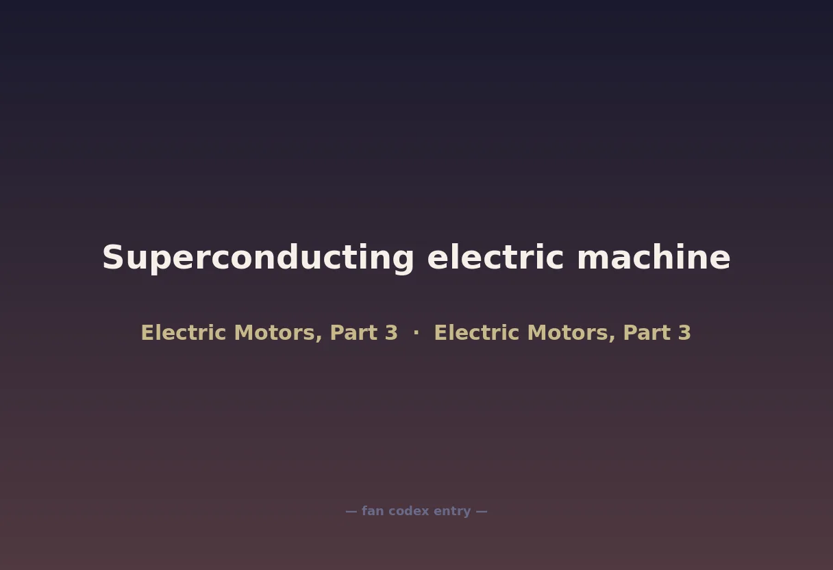 Superconducting electric machine