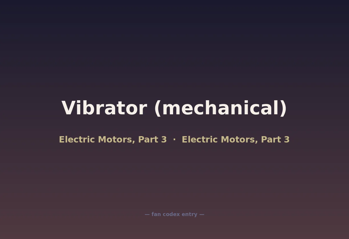 Vibrator (mechanical)