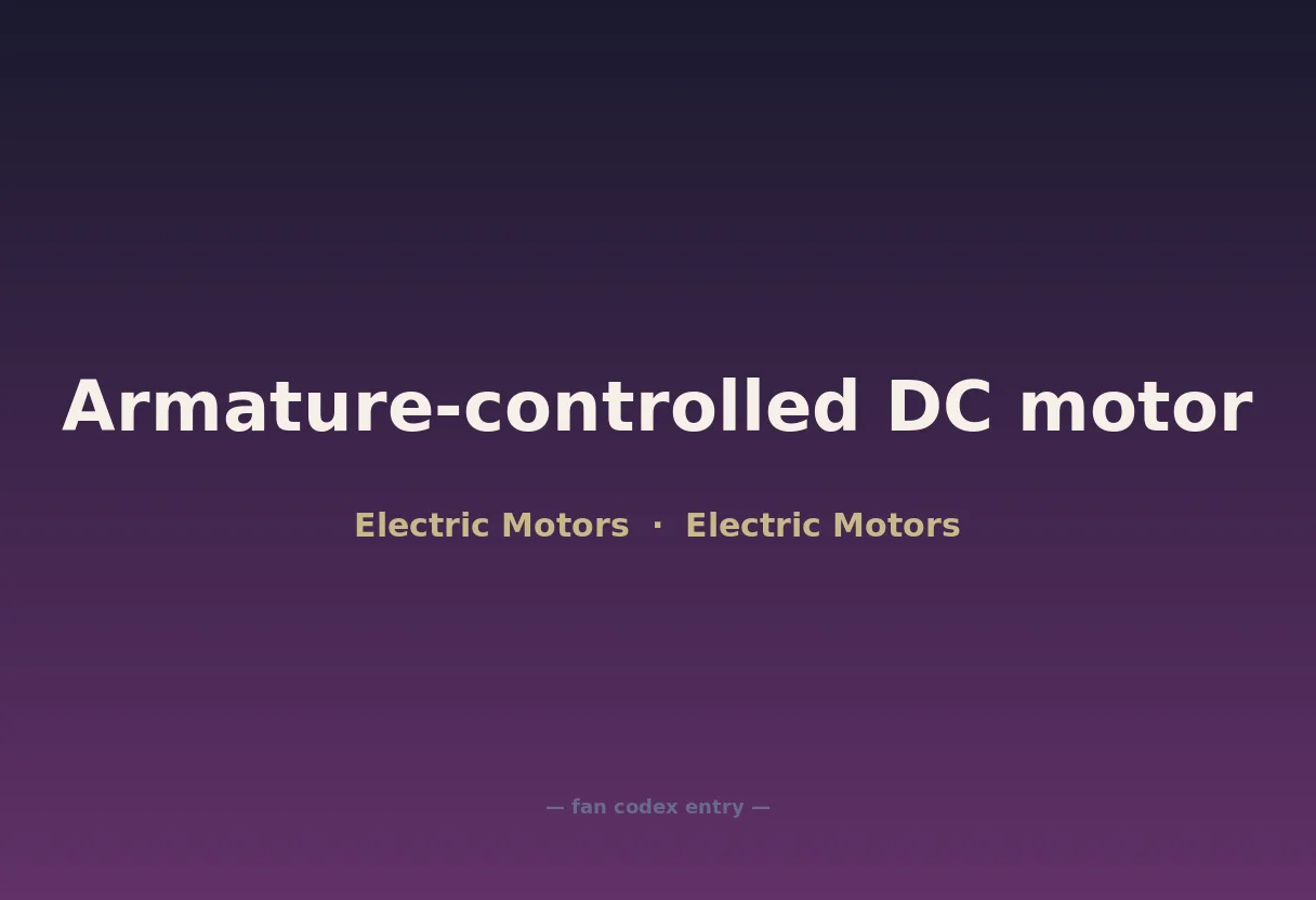 Armature-controlled DC motor