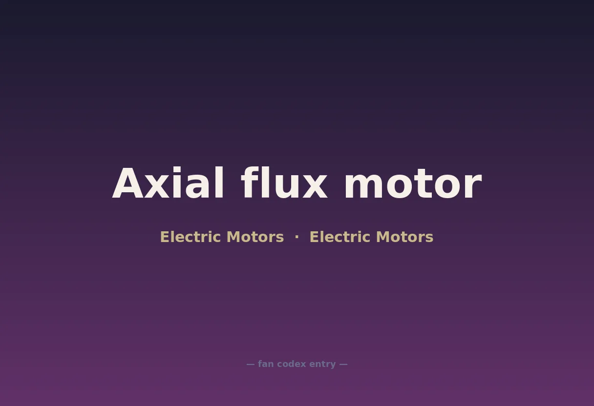 Axial flux motor