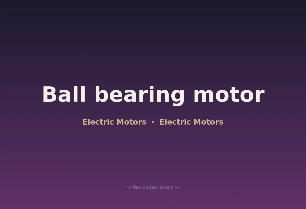 Ball bearing motor